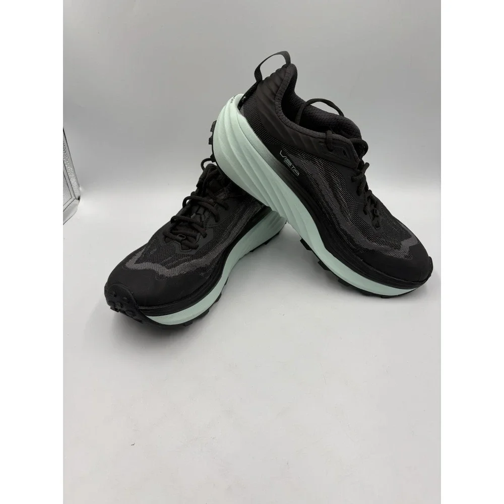Topo Athletic Vista Max Cushion Trail Running Shoes Black Mint Mens 8.5  10